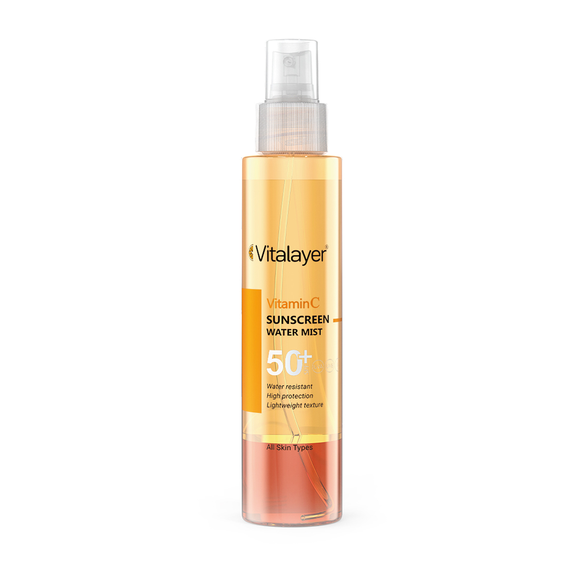 اسپری ضد آفتاب ویتالیر مدل Vitamin C SPF50 برای انواع پوست ۱۵۰ میلی لیتر
