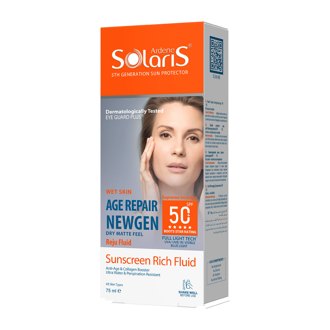 فلوئید ضد آفتاب آردن مدل Solaris Age Repair SPF50 مناسب پوست چروک سطحی ۷۵ میلی لیتر | عکس 2