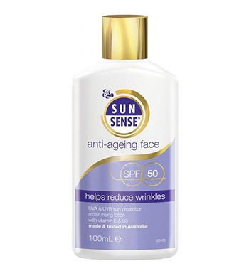لوسیون ضد آفتاب ایگو مدل Sun Sense Anti-Aging با SPF 50 مناسب انواع پوست ۱۰۰ میلی لیتر