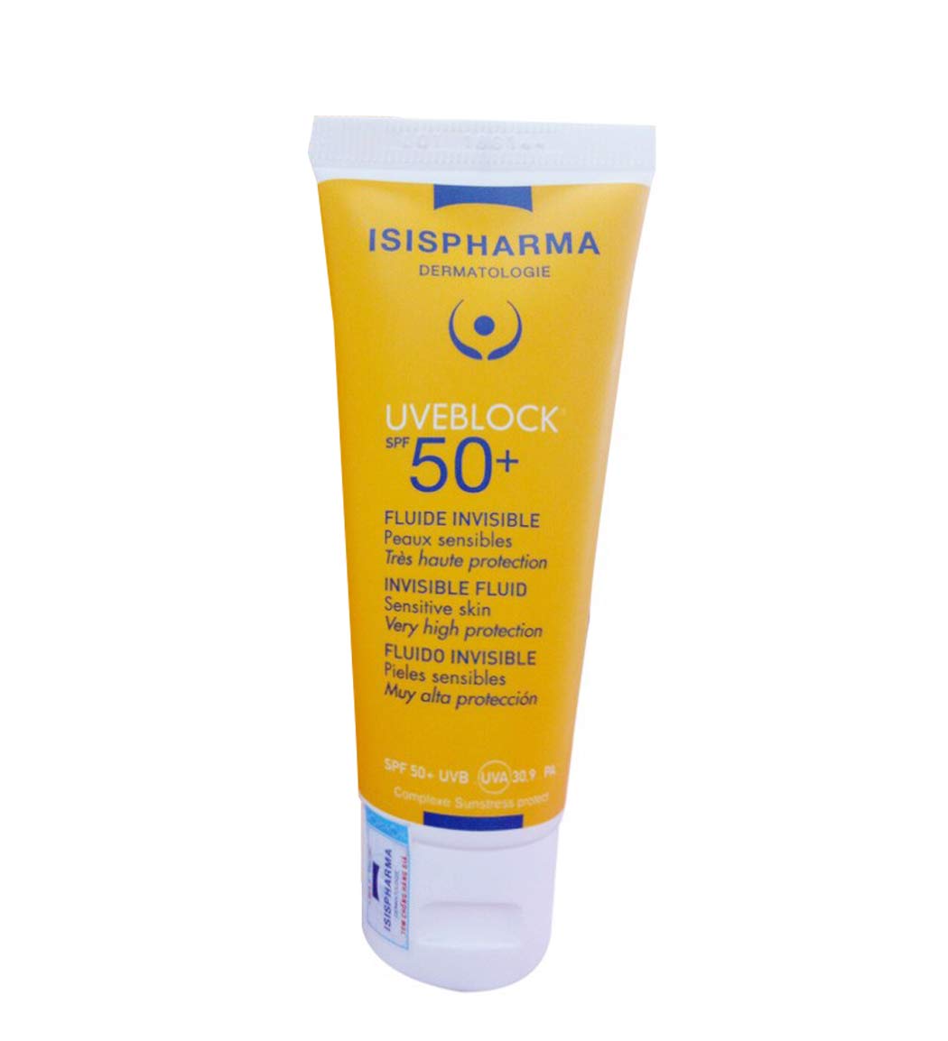 ضد آفتاب ایزییس فارما UVEBLOCK Fluid SPF 50 بدون رنگ