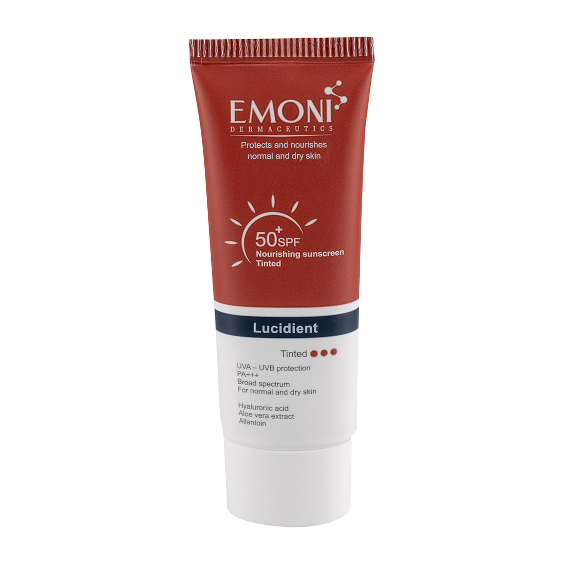کرم ضد آفتاب ایمونی مدل Emoni SPF50 مناسب پوست نرمال تا خشک ۵۰ میلی لیتر