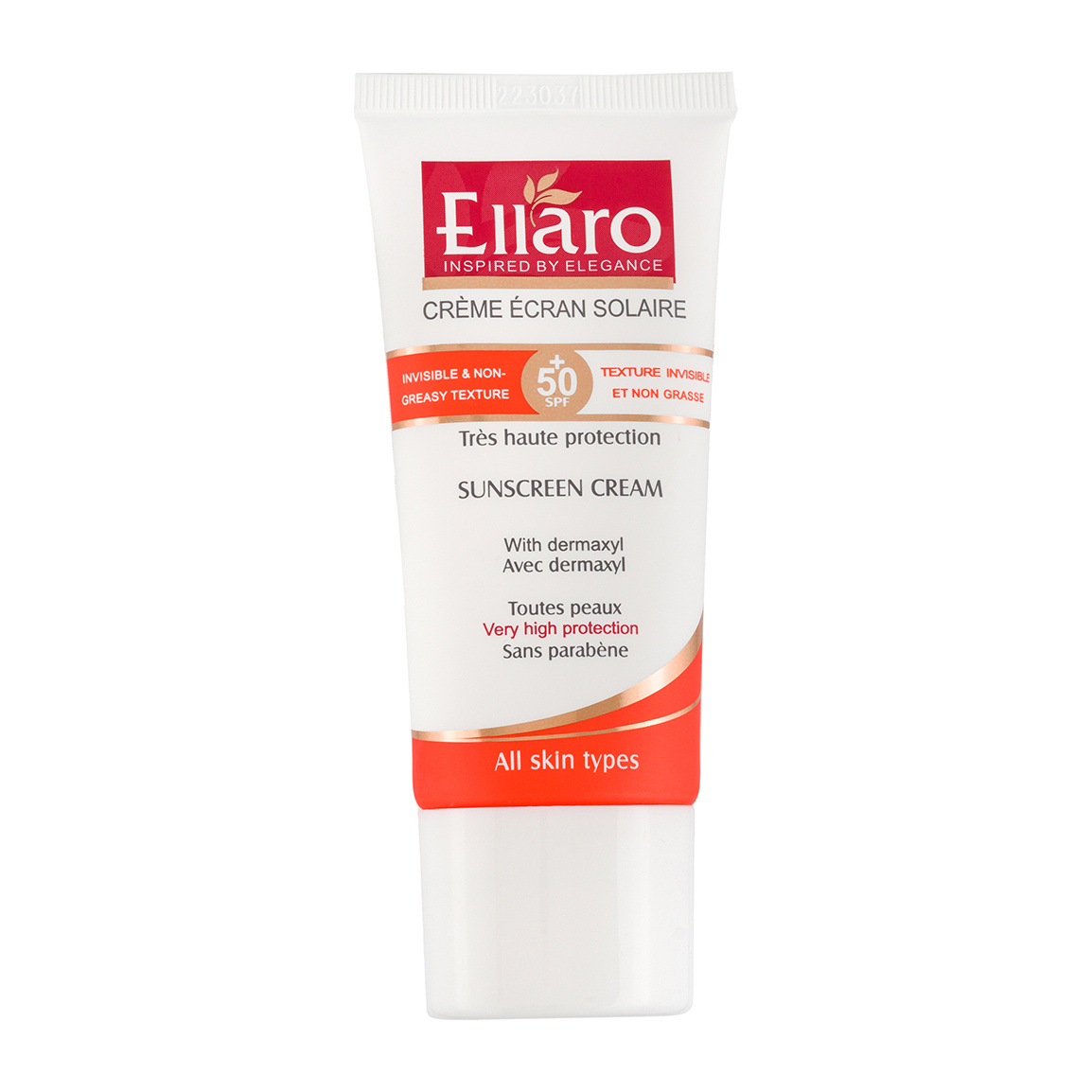کرم ضد آفتاب لارو مدل ELLARO SPF50 مناسب انواع پوست ۴۰ میلی لیتر