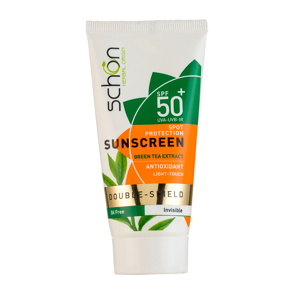 کرم ضد آفتاب شون دابل شیلد SPF50 چای سبز فاقد چربی برای همه انواع پوست ۵۰ میلی لیتر