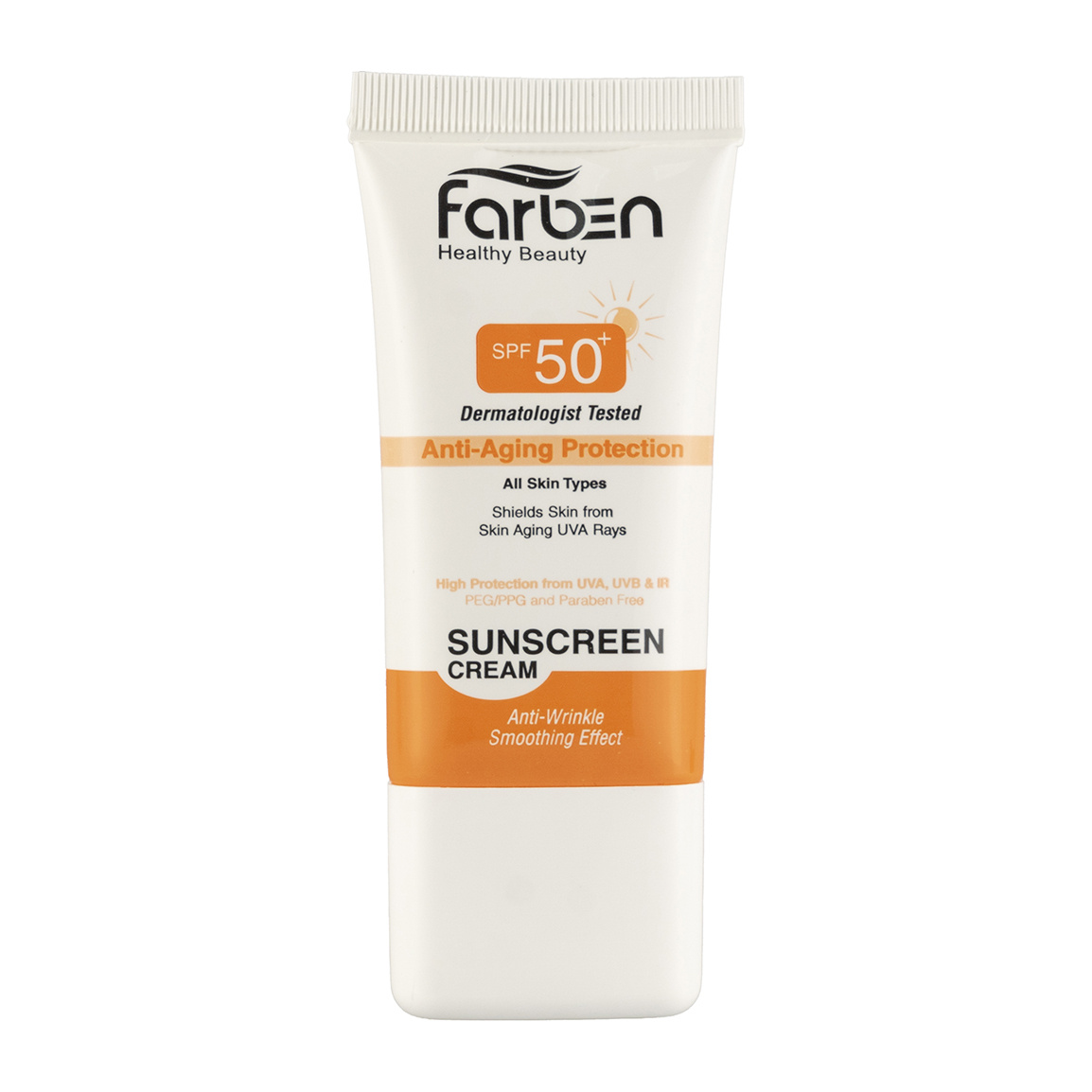 کرم ضد آفتاب فاربن مدل Anti Aging Protection با SPF 50 مناسب انواع پوست ۵۰ میلی لیتر