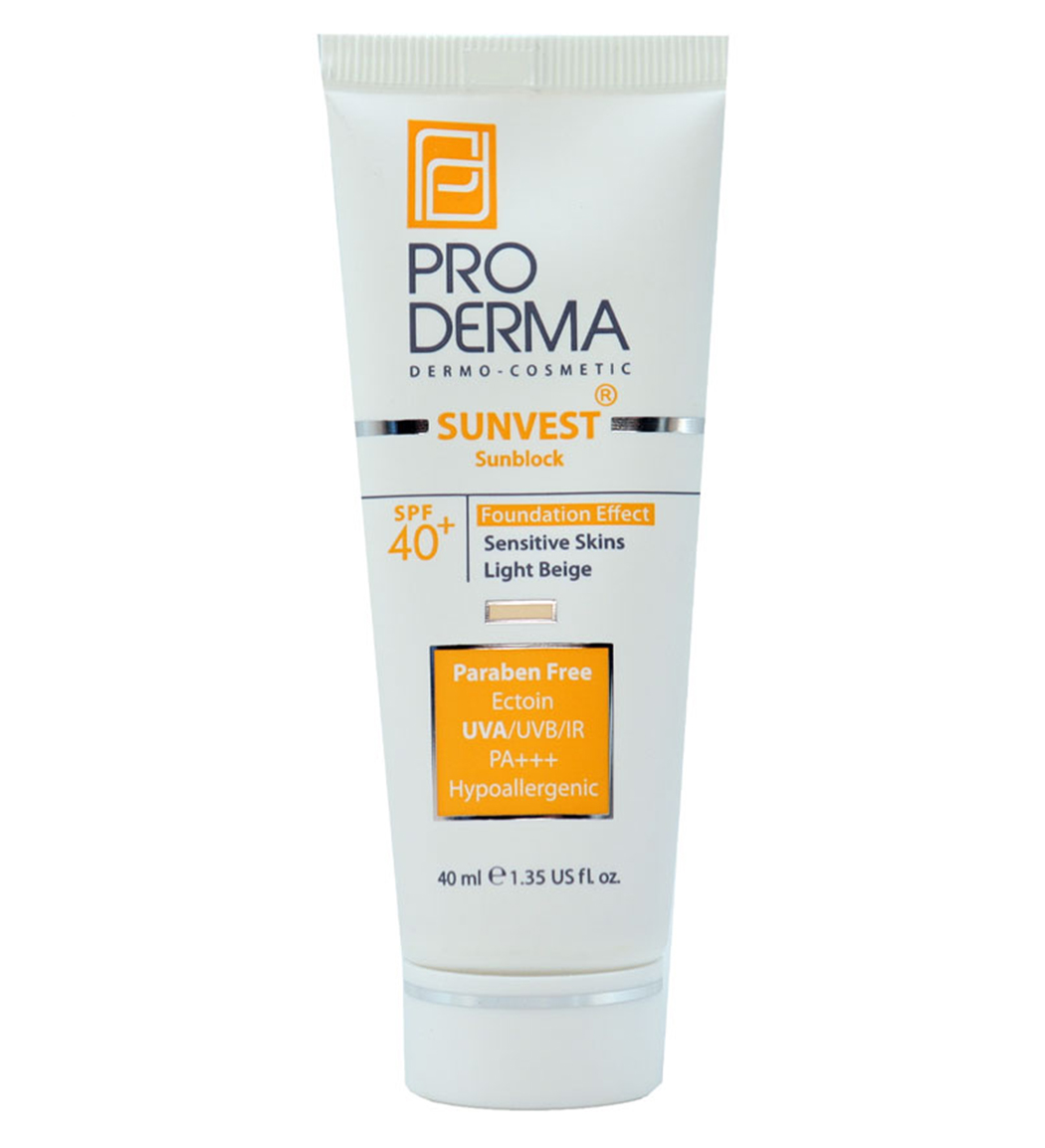 کرم ضد آفتاب پرودرما مدل Physical SPF 40 برای پوست‌های حساس ۴۰ میلی لیتر