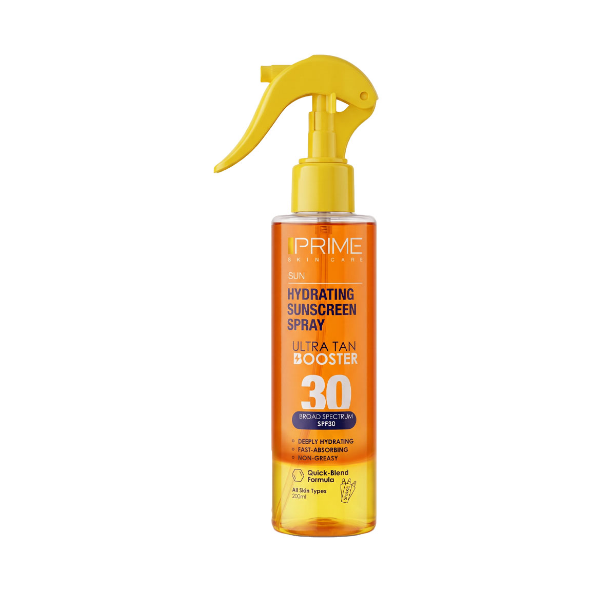 اسپری ضد آفتاب پرایم مدل Ultra Tan Booster SPF30 مناسب همه تیپ‌های پوستی ۲۰۰ میلی لیتر