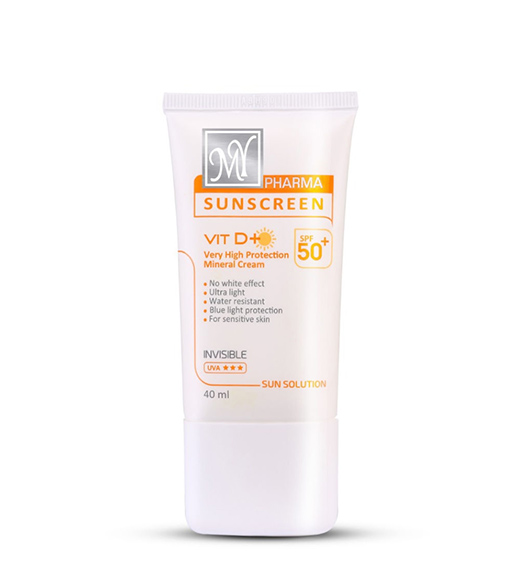 کرم ضد آفتاب مای فارما سان سلوشن مینرال SPF50 مناسب پوست حساس ۴۰ میلی لیتر